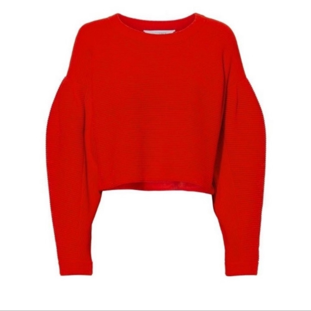 Red intermix cropped sweater